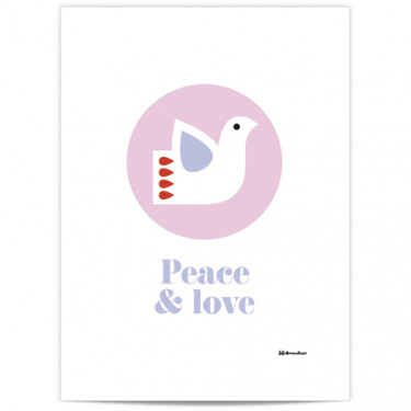 Mini Affiche - Peace and love