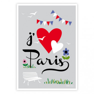 Carte Postale - J'aime Paris