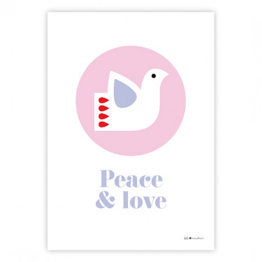 Carte postale - Peace and love
